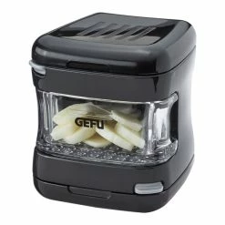 Billig ⌛ GEFU "GEFU Knoblauchschneider QUBE Schwarz Mit Auffangschale" 😍