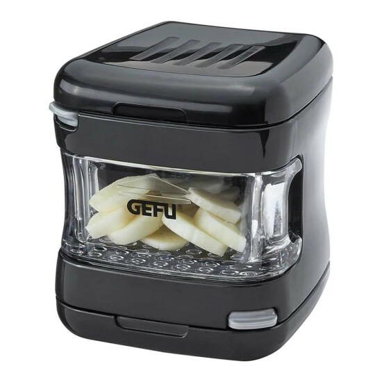 Billig ⌛ GEFU "GEFU Knoblauchschneider QUBE Schwarz Mit Auffangschale" 😍