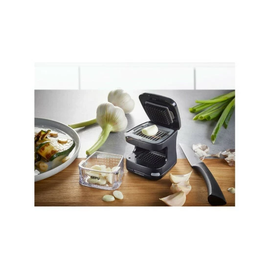 Billig ⌛ GEFU "GEFU Knoblauchschneider QUBE Schwarz Mit Auffangschale" 😍 – Bild 2