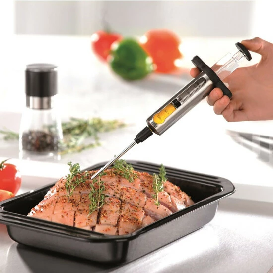 Budget ⭐ GEFU BBQ Marinadenspritze Füllstandsanzeige Edelstahl Kunststoff 40ml 🔔 – Bild 4