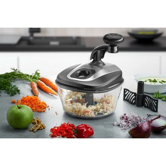 Bester Verkauf 🧨 GEFU Multizerkleinerer Spino, Schwarz/klar 💯 – Bild 2