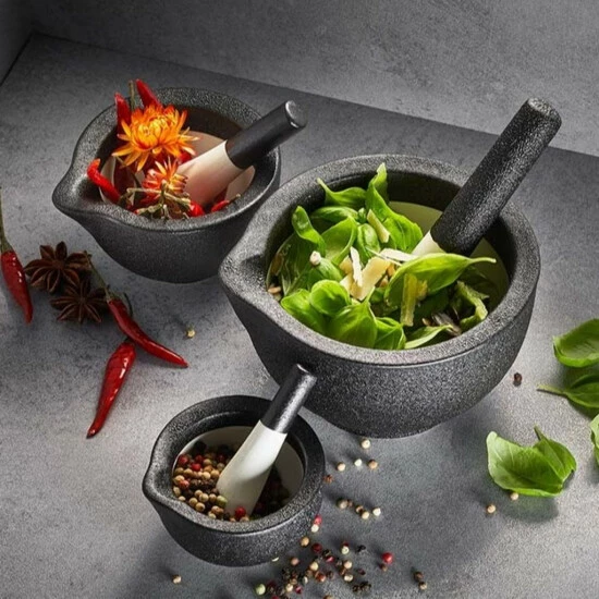 Angebote 😀 GEFU Mörser GRINO In Gussoptik - Inkl. Stößel - Gewürzmörser - D: 7,7cm - H: 4,7cm 🧨 – Bild 5