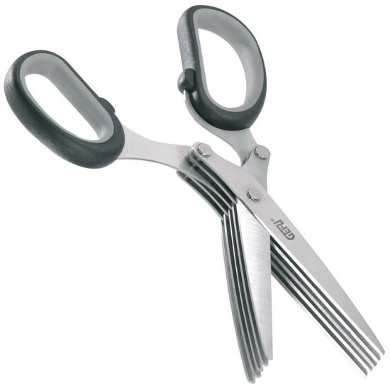 Brandneu 😉 GEFU 12660 Kräuterschere, Schwarz/grau 😉 – Bild 4