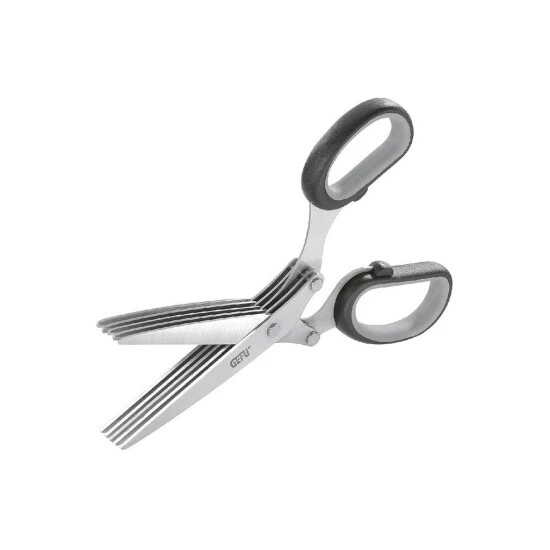 Brandneu 😉 GEFU 12660 Kräuterschere, Schwarz/grau 😉 – Bild 7