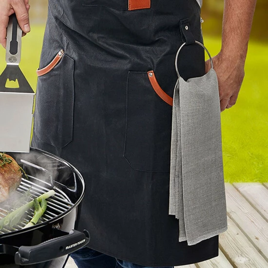 Großhandel 😍 GEFU Baumwoll Grillschürze Gewachst 90x65cm, Schwarz 👏 – Bild 3