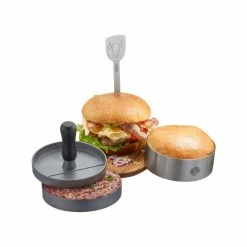 Am billigsten ✔️ Gefu Burger-Set BBQ, 3-teilig, Burgerpresse, Spieß, Burger-Ring, Aluminium, Edelstahl, Kunststoff, 89494 ✨