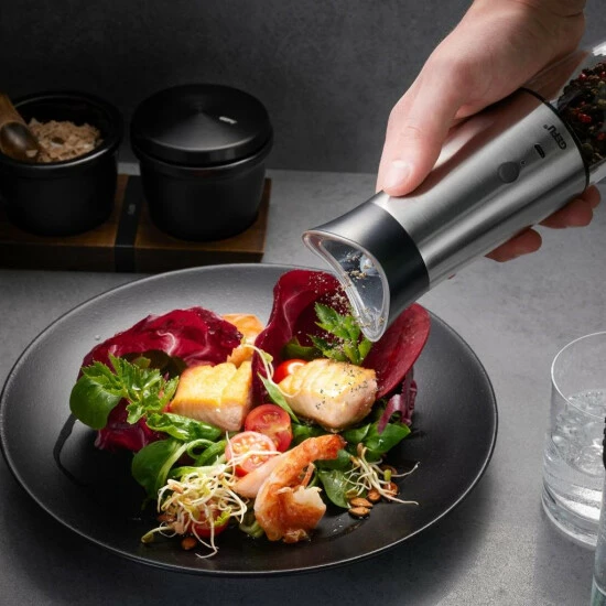 Blitzangebot 💯 GEFU Salz- Oder Pfeffermühle VELO, Elektrisch Mit Kippsensor USB 👏 – Bild 4