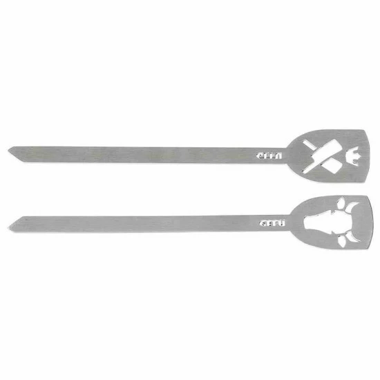 Brandneu 🎉 GEFU 154-35 Hamburger-Spieße Stier TORRO, Edelstahl, 2-teilig (1 Set) 😍