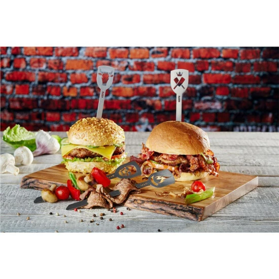 Brandneu 🎉 GEFU 154-35 Hamburger-Spieße Stier TORRO, Edelstahl, 2-teilig (1 Set) 😍 – Bild 13
