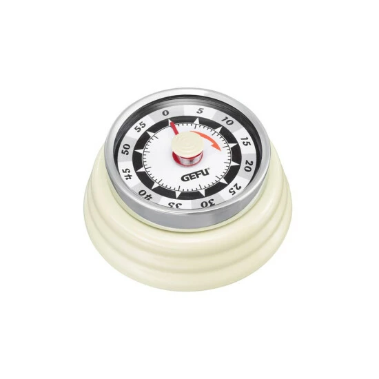 Neu 🧨 Gefu Küchentimer Kurzzeitmesser RETRO Creme-weiss - Mechanisch - Magnetisch 😉
