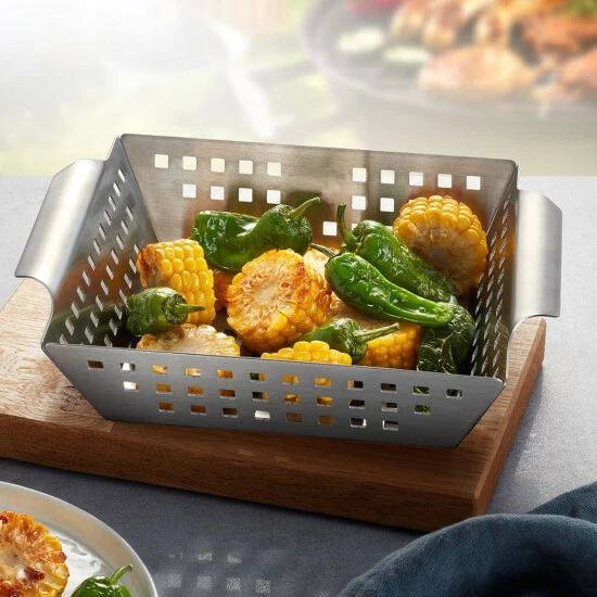 Aktion 🎁 GEFU 894-15 Grillschale BBQ Klein ER 25x21,5x5cm, Silber 😀 – Bild 3