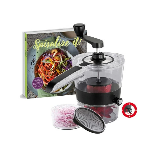 Bestes Angebot 🧨 GEFU Spiralschneider SPIRALFIX® + Kochbuch 'SPIRALIZE IT' 🧨