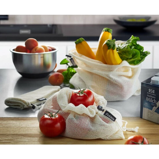 Angebote 👍 GEFU 127-16 Obst-/Gemüsenetz AWARE Größe M, Weiß, 3-teilig (1 Set) 😀 – Bild 6