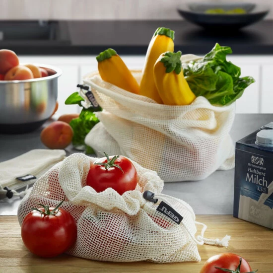 Angebote 👍 GEFU 127-16 Obst-/Gemüsenetz AWARE Größe M, Weiß, 3-teilig (1 Set) 😀 – Bild 12