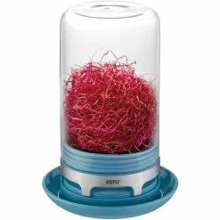 Rabatt 🤩 GEFU Sprossenglas BIVITA, Azurblau Inkl.Sprossen-Mix 120 G 🌟