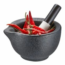 Bestes Angebot 💯 GEFU Mörser GRINO In Gussoptik - Inkl. Stößel - Gewürzmörser - D: 10,2cm - H: 6,2cm ❤️