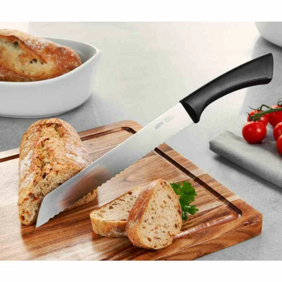 Großhandel 🔔 GEFU 138-80 Brotmesser 21cm SENSO Mit Wellenschliff, Schwarz 🎉 – Bild 4