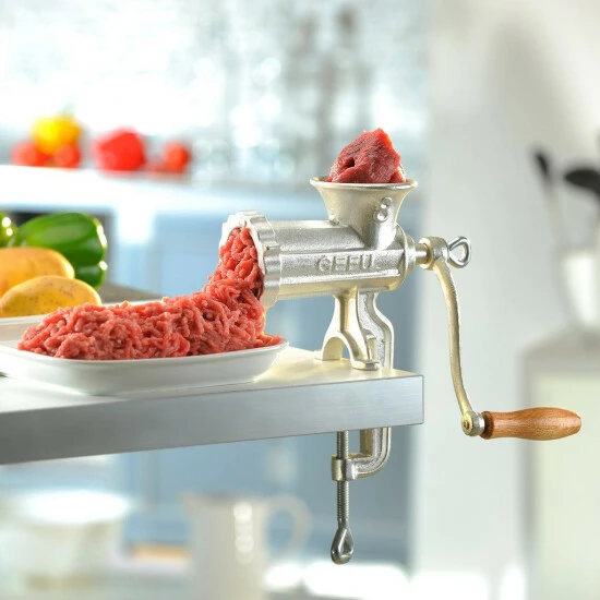Auslauf ⭐ GEFU 14710 Fleischhacker, Fleischwolf Aus Stahlguss, Mit Befestigung, Größe 8, Silber 🛒 – Bild 4