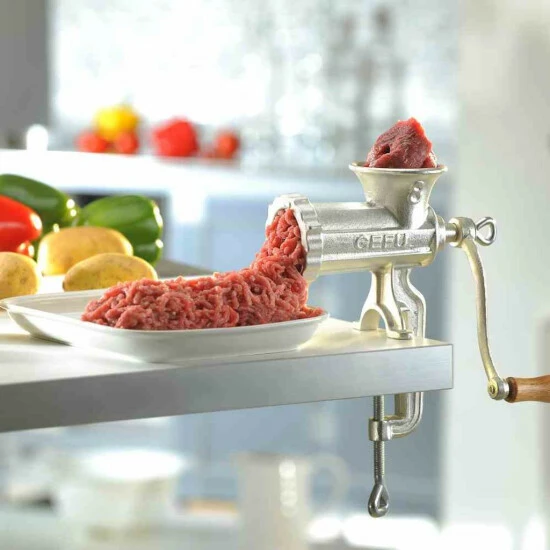 Auslauf ⭐ GEFU 14710 Fleischhacker, Fleischwolf Aus Stahlguss, Mit Befestigung, Größe 8, Silber 🛒 – Bild 6