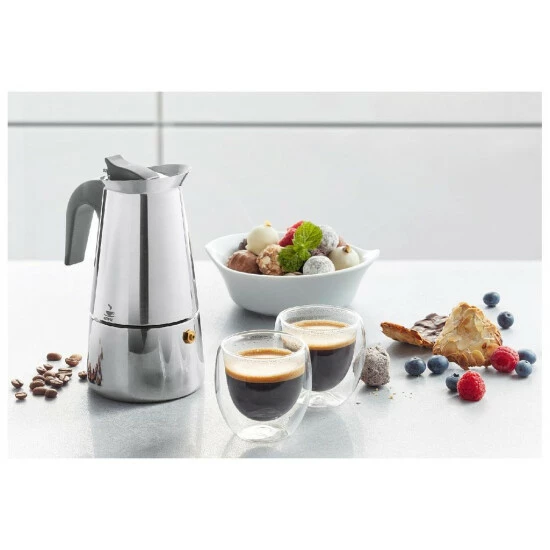 Top 10 ❤️ GEFU Espressokocher Emilio + 2 Espressogläser, Silber/schwarz/klar ❤️ – Bild 2