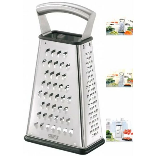 Aktion ⌛ Gefu Küchenreibe Aus Edelstahl, Viereckig, Zum Manuellen Zerkleinern Von Gemüse. ✨ – Bild 13