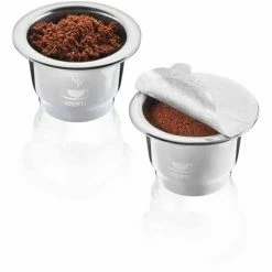 Auslauf ⭐ GEFU Conscio Kaffeekapseln, Silber, 2-teilig (1 Set) ✨