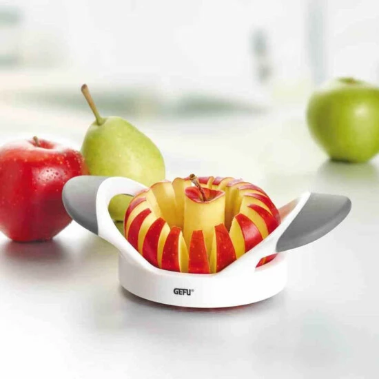 Am billigsten 🤩 GEFU 135-70 Apfelteiler PARTI, Weiß/grau/silber 🌟 – Bild 4