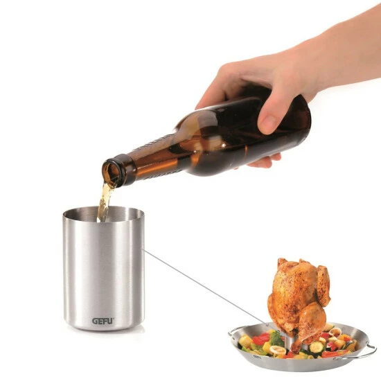 Bester Verkauf ✨ GEFU 891-56 Hähnchengriller BBQ Gemüse-Wok, Silber 🎉 – Bild 4