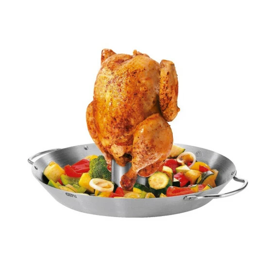 Bester Verkauf ✨ GEFU 891-56 Hähnchengriller BBQ Gemüse-Wok, Silber 🎉 – Bild 5