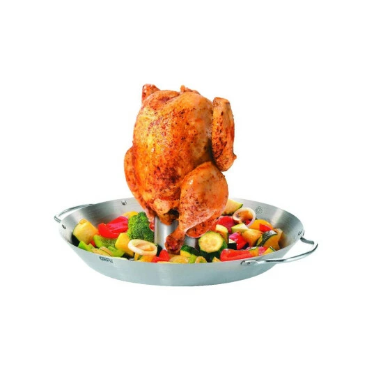 Bester Verkauf ✨ GEFU 891-56 Hähnchengriller BBQ Gemüse-Wok, Silber 🎉 – Bild 10