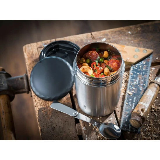 Am billigsten 💯 GEFU Speisegefäß/Thermo Lunchpot Coparo, Silber/schwarz 🌟 – Bild 3