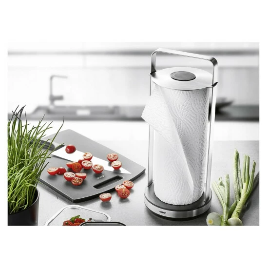 Rabatt 🎉 GEFU Küchenrollenhalter Smartline, Schwarz/silber 🤩