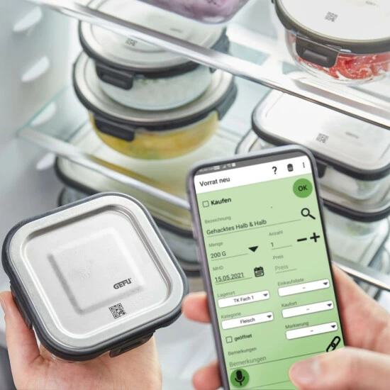 Aktion 😉 GEFU Frischhaltedose Milo Rechteckig 1000ml, Schwarz/silber/klar ⭐ – Bild 8