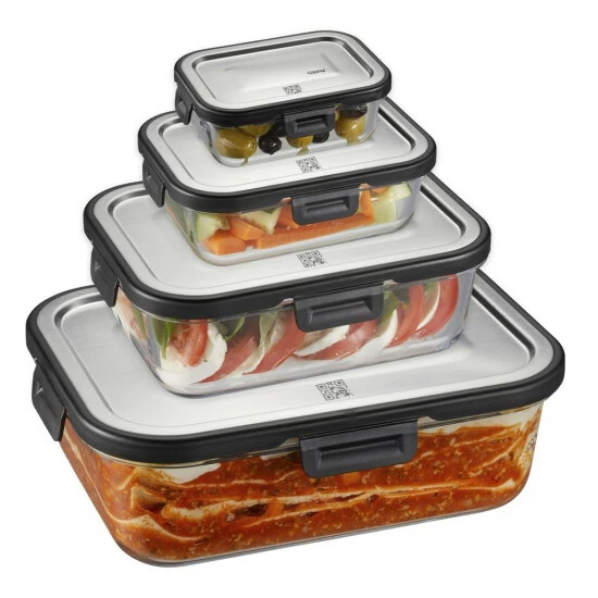 Aktion 😉 GEFU Frischhaltedose Milo Rechteckig 1000ml, Schwarz/silber/klar ⭐ – Bild 11