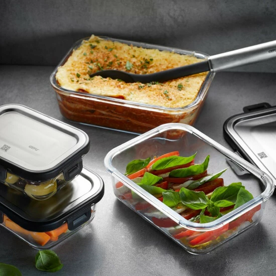 Aktion 😉 GEFU Frischhaltedose Milo Rechteckig 1000ml, Schwarz/silber/klar ⭐ – Bild 12