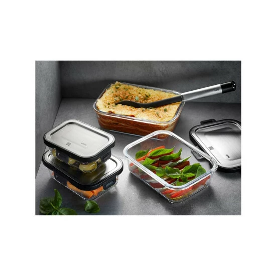 Aktion 😉 GEFU Frischhaltedose Milo Rechteckig 1000ml, Schwarz/silber/klar ⭐ – Bild 14