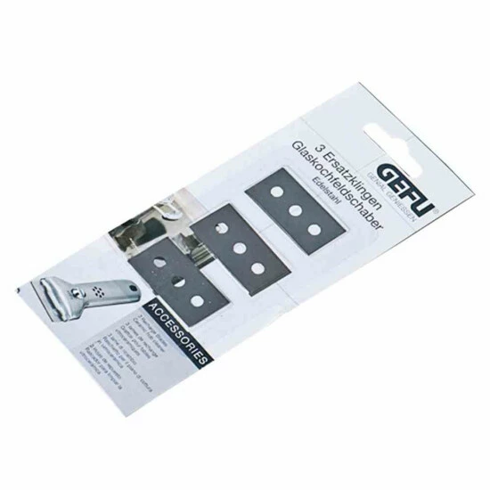 Bestpreis 🥰 GEFU 12455 Ersatzklingen Aus Edelstahl Für Glaskochfeldschaber, Silber (3er Pack) 👍 – Bild 6