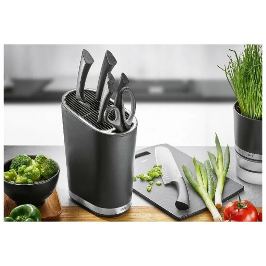 Neu 🔔 GEFU Messerblock Smartline, Schwarz/silber 🎉 – Bild 3