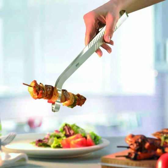 Budget 🎉 GEFU 215-40 Grillzange 35cm Edelstahl, Silber 🛒 – Bild 6