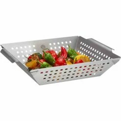 Coupon 🔥 GEFU 894-16 Grillschale BBQ Groß ER 33x28x7,5cm, Silber 🎉
