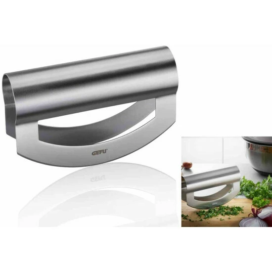 Am billigsten ✔️ GEFU 126-30 Wiegemesser VIAVO Edelst. Doppelklinge 15cm, Silber ⭐ – Bild 6