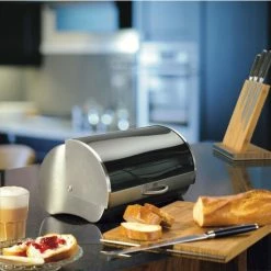 Billig 😀 Gefu Brotkasten Rondo, Brotbox, Brotbehälter Mit Aroma- Und Lichtschutz, Edelstahl / Sicherheitsglas, 33600 ❤️