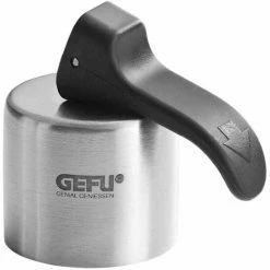 Bestes Angebot 🎁 GEFU 124-98 Flaschenverschluss BOTELO, Silber/schwarz (1 Stück) 😀