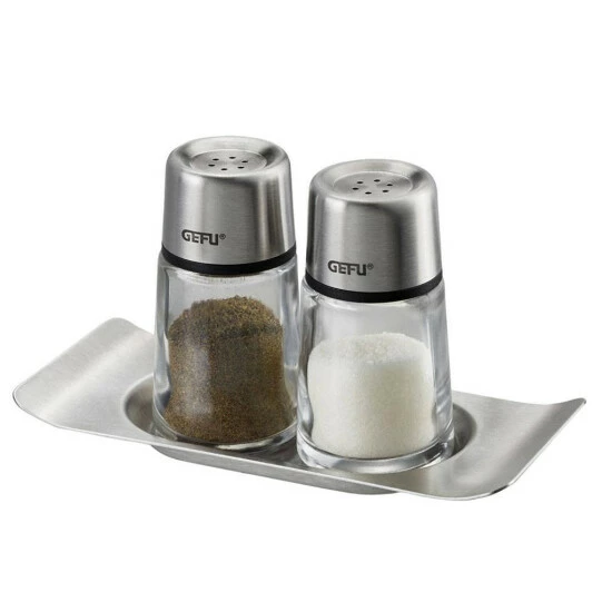 Budget 👏 GEFU 336-30 Streuer-Set BRUNCH Salz- Und Pfefferstreuer, Silber/klar, 3-teilig (1 Set) ❤️