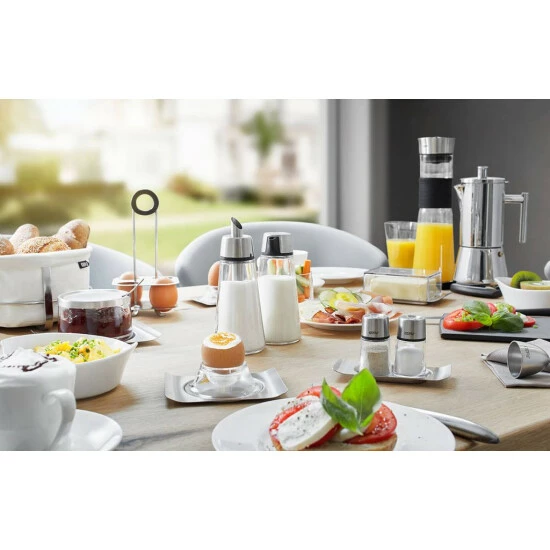 Budget 👏 GEFU 336-30 Streuer-Set BRUNCH Salz- Und Pfefferstreuer, Silber/klar, 3-teilig (1 Set) ❤️ – Bild 3