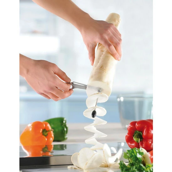 Großhandel 👍 GEFU 123-80 Rettichschneider RETTIMO, Silber/schwarz 😉 – Bild 2