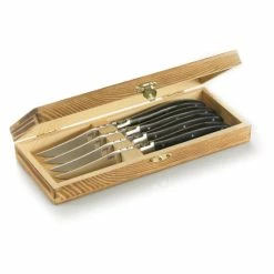 Schlussverkauf ⌛ GEFU 139-40 Steakmesser-Set BASCO 4St In Edler Kiefernholz-Box (1 Set) ❤️