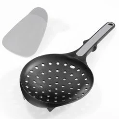 Aktion 🎁 GEFU 109-15 Spätzlelöffel Mit Schaber, Schwarz ✨