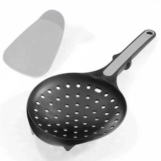 Aktion 🎁 GEFU 109-15 Spätzlelöffel Mit Schaber, Schwarz ✨