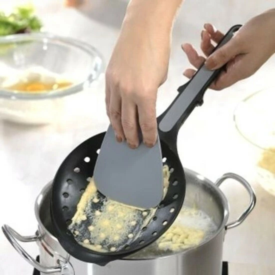 Aktion 🎁 GEFU 109-15 Spätzlelöffel Mit Schaber, Schwarz ✨ – Bild 9